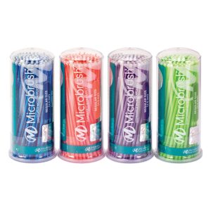 Microbrush Applicators in Tubes Regular Assorted Colours (400)