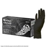Medicom SafeTouch Black Latex Powder Free Gloves Medium 100's (10)