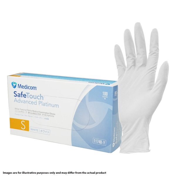 Medicom SafeTouch Advanced Platinum White Nitrile Powder Free Gloves Large 100's (10) Medicom SafeTouch Advanced Platinum White Nitrile Powder Free Gloves Large 100's (10)