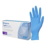 Medicom SafeTouch Advanced Slim Blue Nitrile Powder Free Gloves Medium 100's (10)