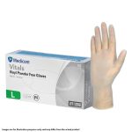 Medicom Vitals Clear Vinyl Powder Free Gloves Small 100's (10)