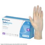 Medicom SafeBasics Smart Fit Clear Vinyl Powder Free Gloves Small 100's (10)