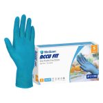 Medicom Accu Fit Blue Vinyl Powder Free Gloves Small 100's (10)
