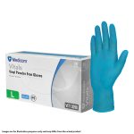 Medicom Vitals Blue Vinyl Powder Free Gloves Extra Large 100's (10)