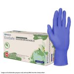 Medicom EcoSafe Biodegradable Violet Nitrile Powder Free Gloves Medium 100's (10)