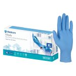 Medicom Vitals Blue Nitrile Powder Free Gloves Extra Large 100's (10)