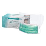 Medicom SafeMask Premier Pro-Shield Level 3 Ear-Loop Face Masks with Visor Teal (25)