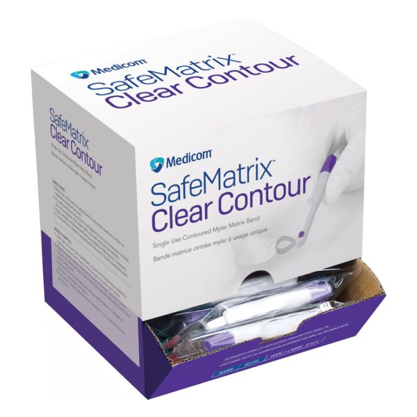 Medicom SafeMatrix Bands Clear Contour Wide 6.0mm Purple (50)