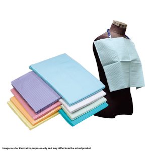 Medicom Dry-Back Bibs 3 Ply 33cm x 45cm Dusty Rose (500)