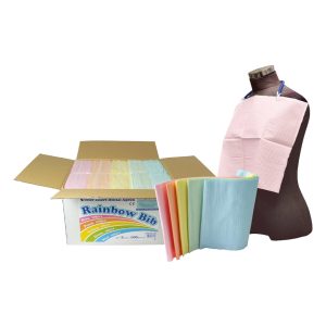 Medicom Dry-Back Bibs 3 Ply 33cm x 45cm Rainbow Assorted Colours (500)
