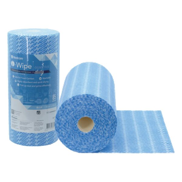 Medicom i.Wipe Essential Heavy Duty Wipes 300mm x 500mm 85's Blue (6)