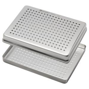 Medesy Tray Stainless Steel Perforated Small 185mm x 140mm x 15mm (LxWxH)