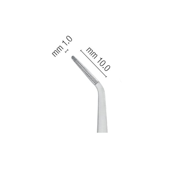 Medesy Tweezers De Bakey Curved 155mm with Knurled Handles