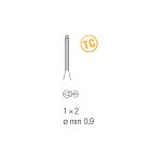 Medesy Tweezers Adson-Brown 1 x 2 Teeth 0.9mm Dia. Tungsten Carbide 120mm