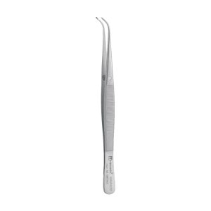Medesy Tweezers Semken Curved 1 x 2 Teeth 0.6mm Dia. 125mm