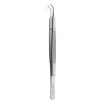 Medesy Tweezers Gerald Curved 1 x 2 Teeth 0.9mm Dia. 175mm