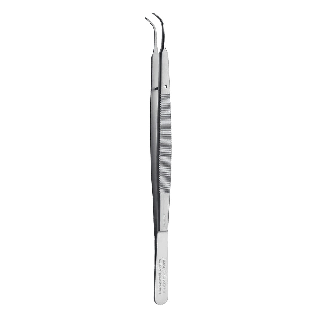Medesy Tweezers Gerald Curved 1 x 2 Teeth 0.9mm Dia. 175mm Medesy Tweezers Gerald Curved 1 x 2 Teeth 0.9mm Dia. 175mm
