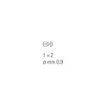 Medesy Tweezers Adson 1 x 2 Teeth 0.9mm Dia. 150mm