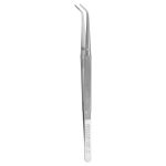 Medesy Tweezers Micro Cooley Curved 155mm with Knurled Handles