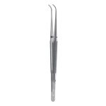 Medesy Tweezers Diamond Coated Curved 175mm with Knurled Handles