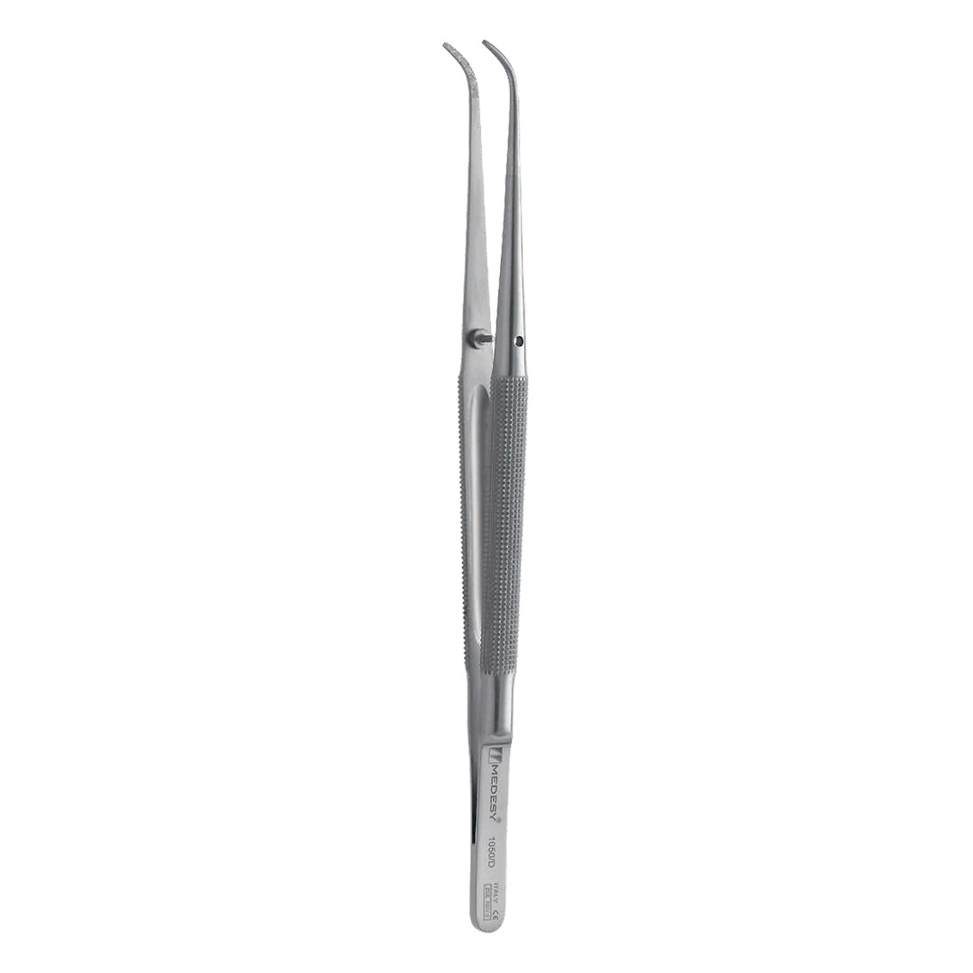 Medesy Tweezers Diamond Coated Curved 175mm with Knurled Handles Medesy Tweezers Diamond Coated Curved 175mm with Knurled Handles