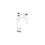 Medesy Tweezers Bishop-Harman 1 x 2 Teeth 90mm with Lightweight Handles