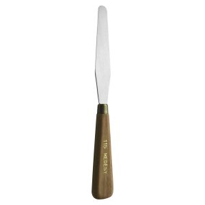 Medesy Elastomer Mixing Spatula Straight with Wooden Handle 190mm
