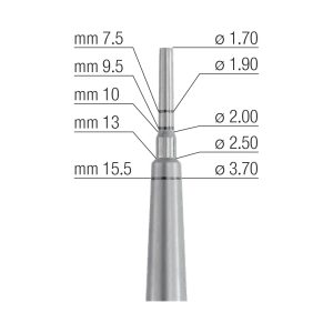 Medesy Osteotome Straight Concave No. 1 1.60mm/3.60mm Dia. 155mm
