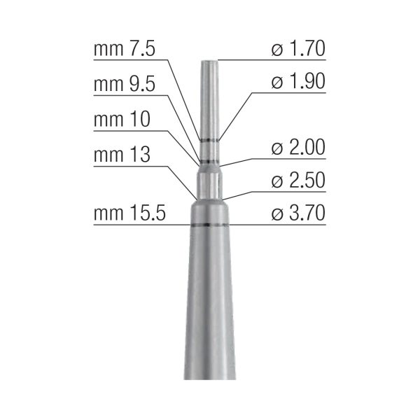 Medesy Osteotome Straight Concave No. 1 1.60mm/3.60mm Dia. 155mm