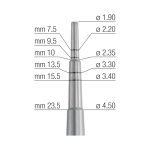 Medesy Osteotome Straight Concave No. 2 1.90mm/4.50mm Dia. 155mm