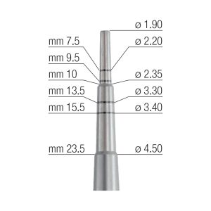 Medesy Osteotome Straight Concave No. 2 1.90mm/4.50mm Dia. 155mm
