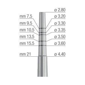Medesy Osteotome Straight Concave No. 3 2.80mm/4.40mm Dia. 155mm