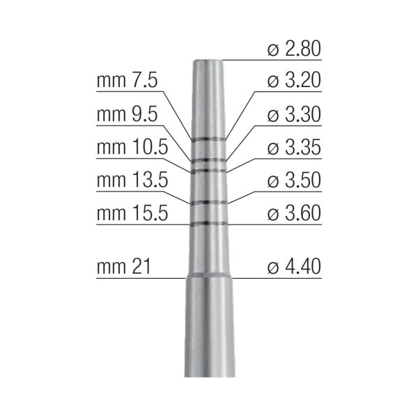 Medesy Osteotome Straight Concave No. 3 2.80mm/4.40mm Dia. 155mm