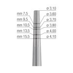 Medesy Osteotome Straight Concave No. 4 3.10mm/4.30mm Dia. 155mm