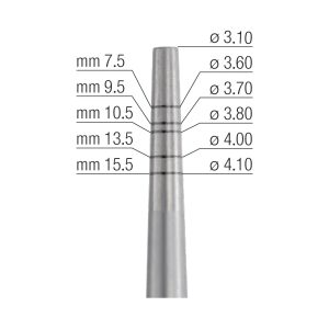Medesy Osteotome Straight Concave No. 4 3.10mm/4.30mm Dia. 155mm