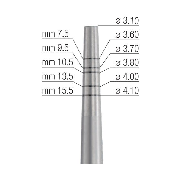 Medesy Osteotome Straight Concave No. 4 3.10mm/4.30mm Dia. 155mm