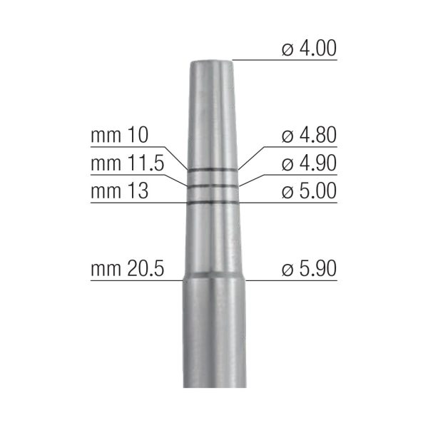 Medesy Osteotome Straight Concave No. 5 3.90mm/6.30mm Dia. 155mm