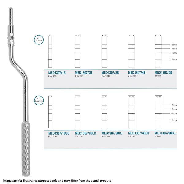 Medesy Osteotome Bayonet Concave No. 1BCC 2.7mm Dia. 165mm with Double Lock Medesy Osteotome Bayonet Concave No. 1BCC 2.7mm Dia. 165mm with Double Lock