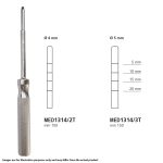 Medesy Osteotome Straight Convex No. 3T 5.0mm Dia. 150mm