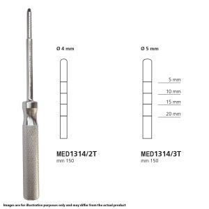 Medesy Osteotome Straight Convex No. 3T 5.0mm Dia. 150mm