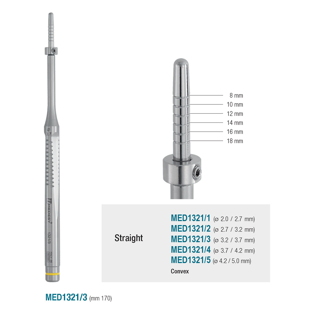 Medesy Osteotome Medoss Straight Convex No. 2 2.7mm/3.2mm Dia. 170mm Medesy Osteotome Medoss Straight Convex No. 2 2.7mm/3.2mm Dia. 170mm