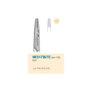 Medesy Needle Holders Derf Straight Tungsten Carbide 120mm
