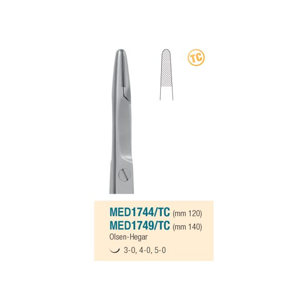 Medesy Needle Holders Olsen-Hegar Straight Tungsten Carbide 140mm