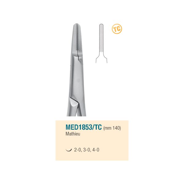 Medesy Needle Holders Mathieu Straight Tungsten Carbide 140mm