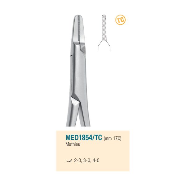 Medesy Needle Holders Mathieu Straight Tungsten Carbide 170mm