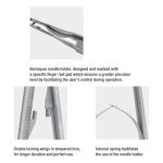 Medesy Needle Holders Barraquer Curved Tungsten Carbide 160mm with Knurled Handles