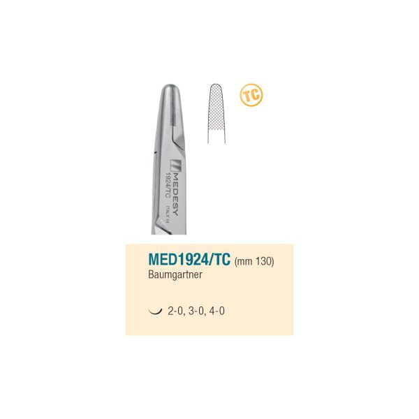 Medesy Needle Holders Baumgartner Straight Tungsten Carbide 130mm