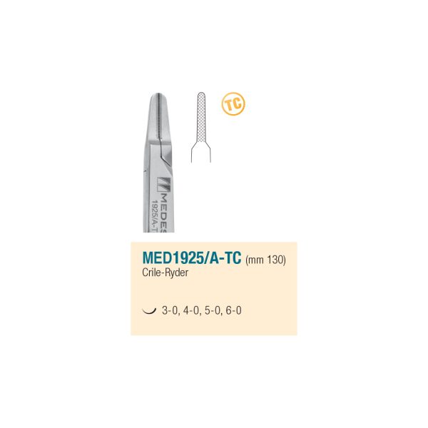 Medesy Needle Holders Crile-Ryder Straight Tungsten Carbide 130mm