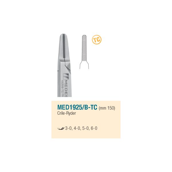 Medesy Needle Holders Crile-Ryder Straight Tungsten Carbide 150mm