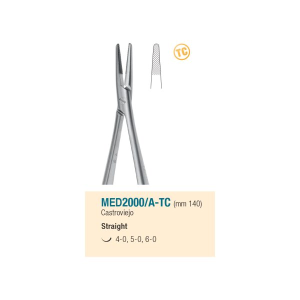 Medesy Needle Holders Castroviejo Straight Tungsten Carbide 140mm